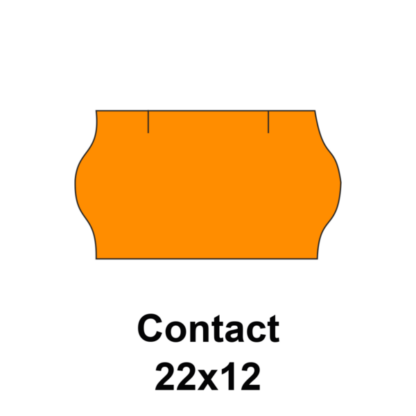 Cenovkové etikety Contact 22x12 oranžové